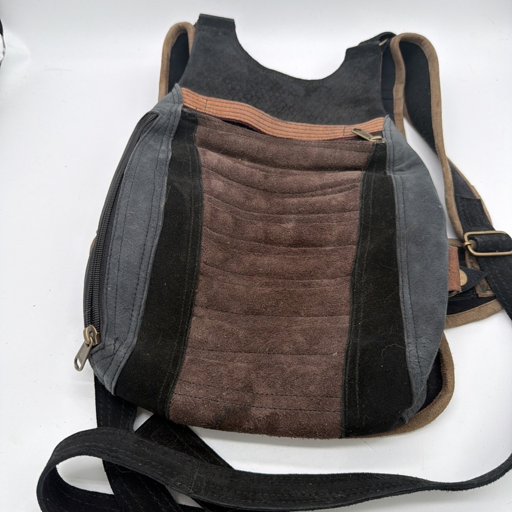 Leather Backpacks, Suede Leather Messenger Backpack
